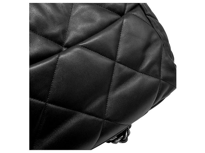 Borsa a tracolla con catena Chanel CHANEL19 Nero - vista 7