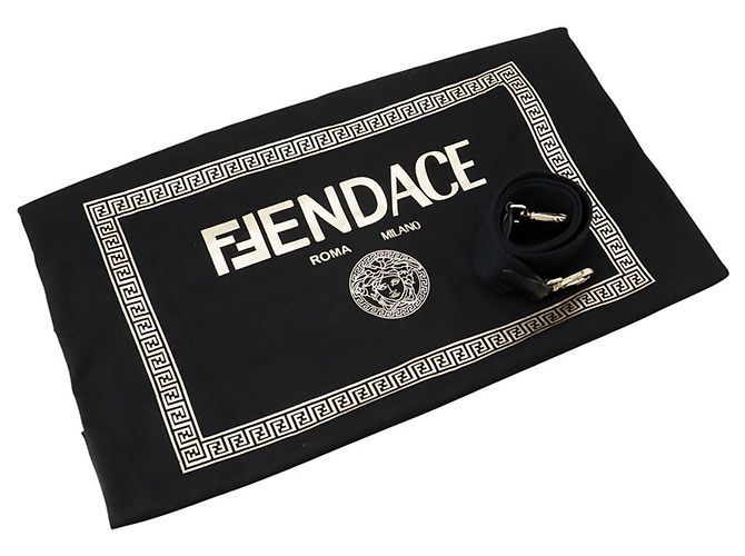 Fendi Tote Bag - Versace Kooperation Schwarz Golden - Ansicht 18