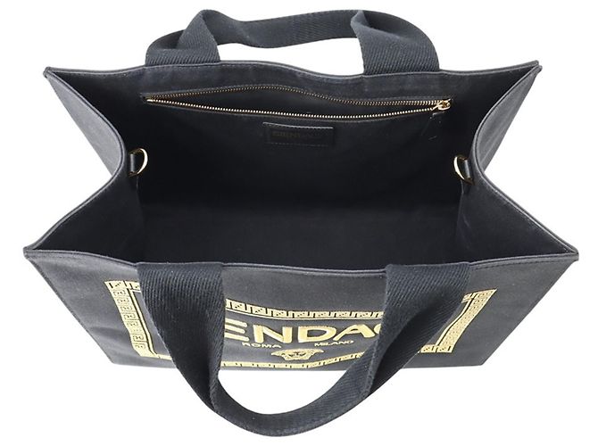 Fendi Tote Bag - Versace Kooperation Schwarz Golden - Ansicht 6