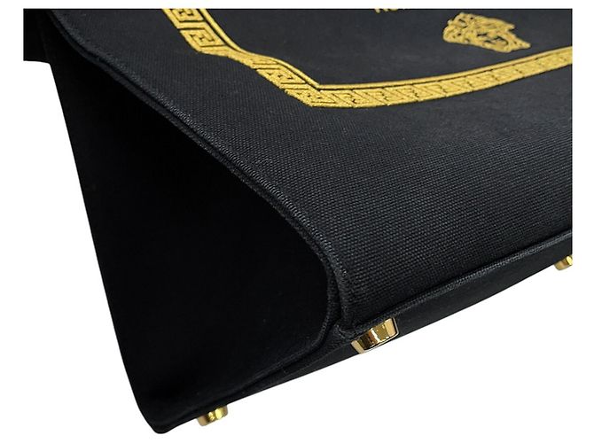 Fendi Tote Bag - Versace Kooperation Schwarz Golden - Ansicht 9