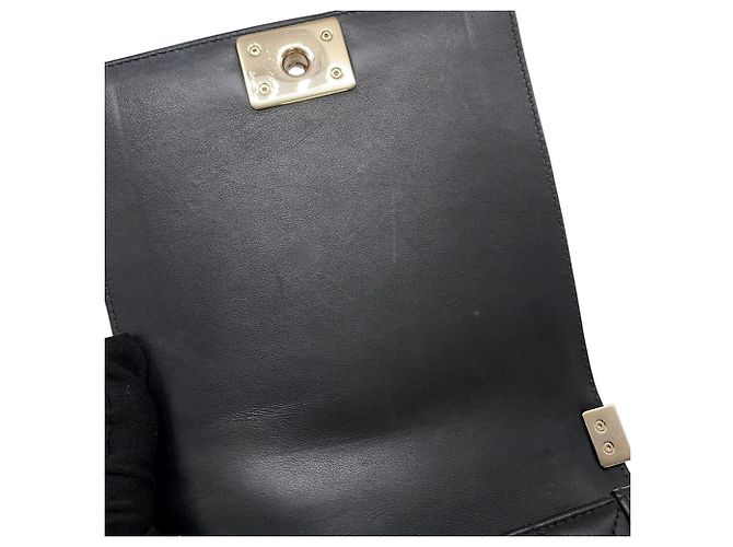 Borsa a tracolla Chanel Boy in agnello Nero - vista 10