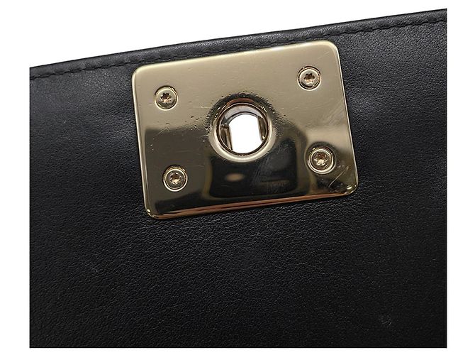 Borsa a tracolla Chanel Boy in agnello Nero - vista 12