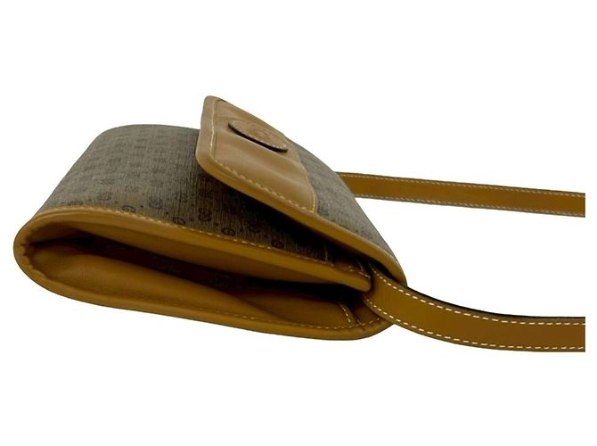 Mini bolsa de ombro em couro Gucci Vintage Micro GG Logo Marrom - vista 6