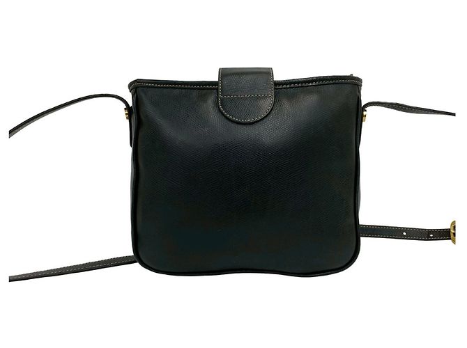 Borsa a tracolla in pelle con logo Anagram in rilievo Loewe Nero - vista 3