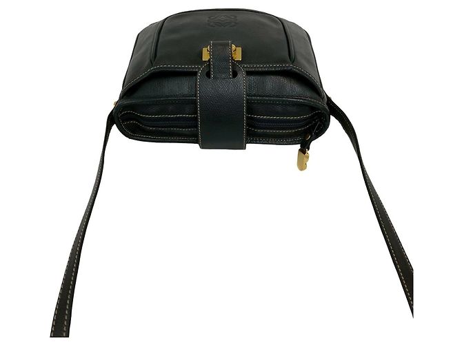 Borsa a tracolla in pelle con logo Anagram in rilievo Loewe Nero - vista 4