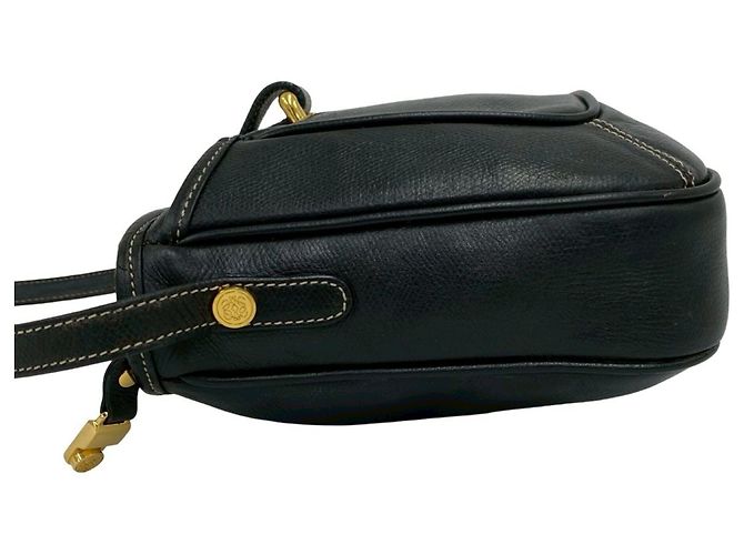 Borsa a tracolla in pelle con logo Anagram in rilievo Loewe Nero - vista 5