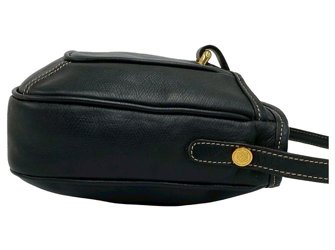 Borsa a tracolla in pelle con logo Anagram in rilievo Loewe Nero - vista 6