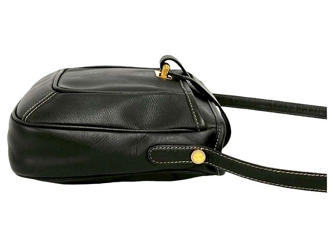 Loewe Vintage Anagram Logo Prägeleder Mini Schultertasche Schwarz - Ansicht 6