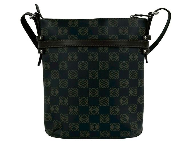 Borsa a tracolla in pelle marrone LOEWE - vista 3