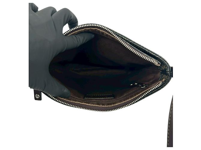 Borsa a tracolla in pelle marrone LOEWE - vista 9