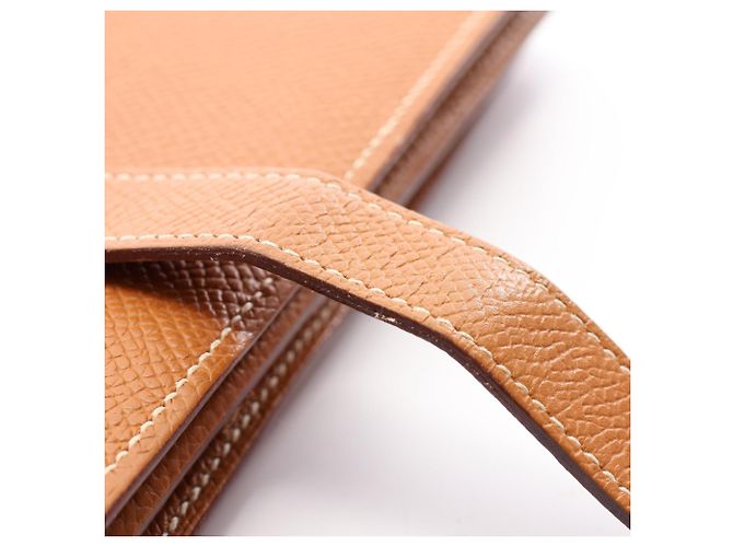 Hermès Hermes Bearn Soufflé Gold Bi-fold Long Wallet Braun - Ansicht 11