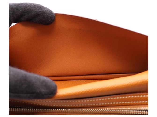 Hermès Hermes Bearn Soufflé Gold Bi-fold Long Wallet Braun - Ansicht 13