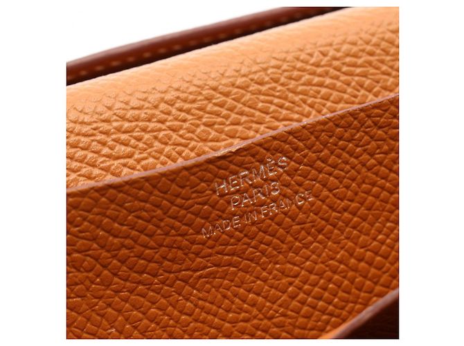 Hermès Hermes Bearn Soufflé Gold Bi-fold Long Wallet Braun - Ansicht 4