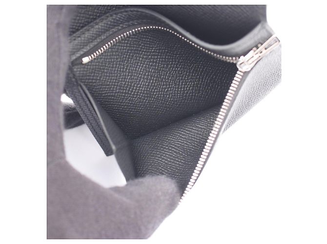 Cartera compacta de dos pliegues Hermès Bearn Negro - vista 4