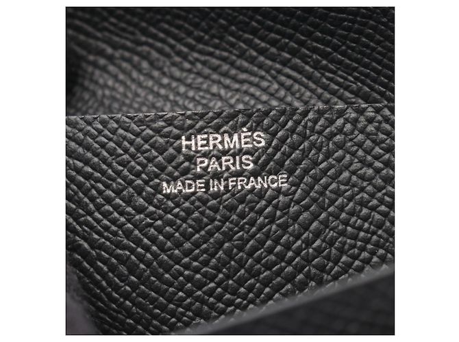 Cartera compacta de dos pliegues Hermès Bearn Negro - vista 5