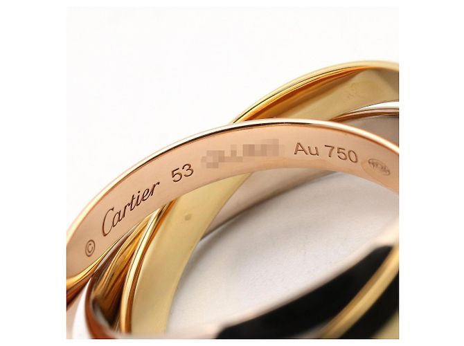 Anello Cartier Trinity in oro giallo bianco e rosa 18K Argento D'oro - vista 3