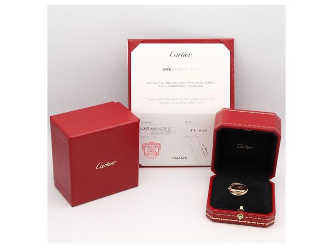 Anello Cartier Trinity in oro giallo bianco e rosa 18K Argento D'oro - vista 7