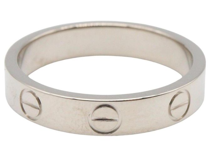 Anel Mini Love da Cartier em ouro branco 18K Prata - vista 2