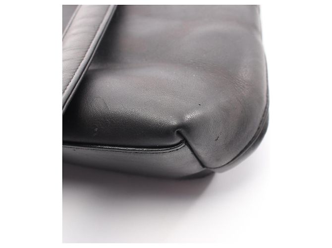 Borsa a tracolla Chanel in agnello nero - vista 10