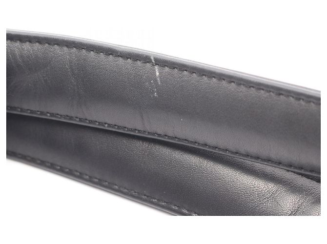 Borsa a tracolla Chanel in agnello nero - vista 7