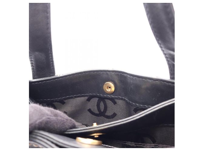 Borsa Tote Chanel Wild Stitch in pelle nera Nero - vista 13