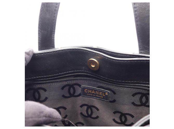 Borsa Tote Chanel Wild Stitch in pelle nera Nero - vista 15