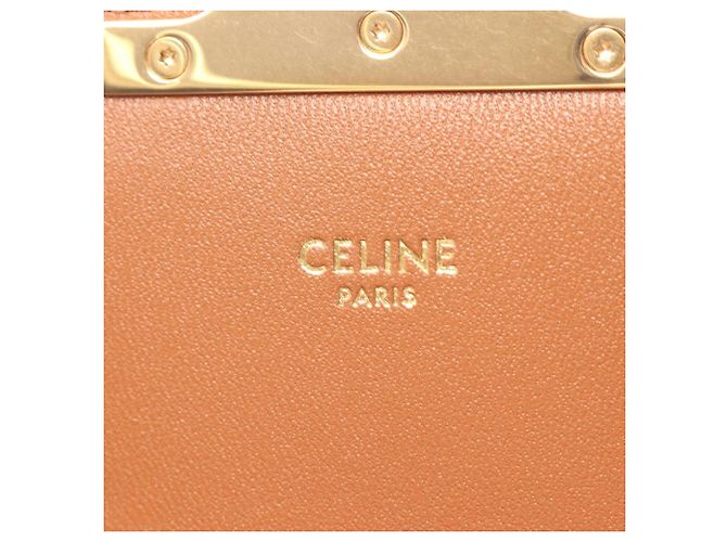 Céline Borsa a tracolla Celine Teen Triomphe Marrone Bianco Beige - vista 4
