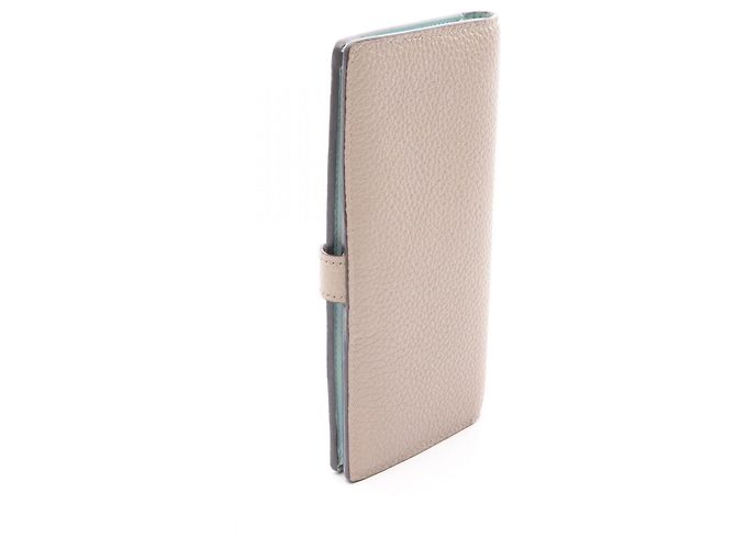 Louis Vuitton Bi-fold Long Wallet aus beige Leder - Ansicht 2