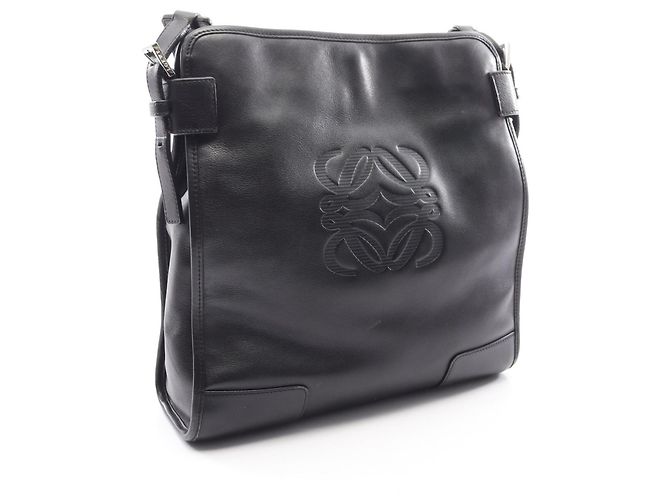 Borsa a tracolla Loewe Anagram in pelle nera Nero - vista 2