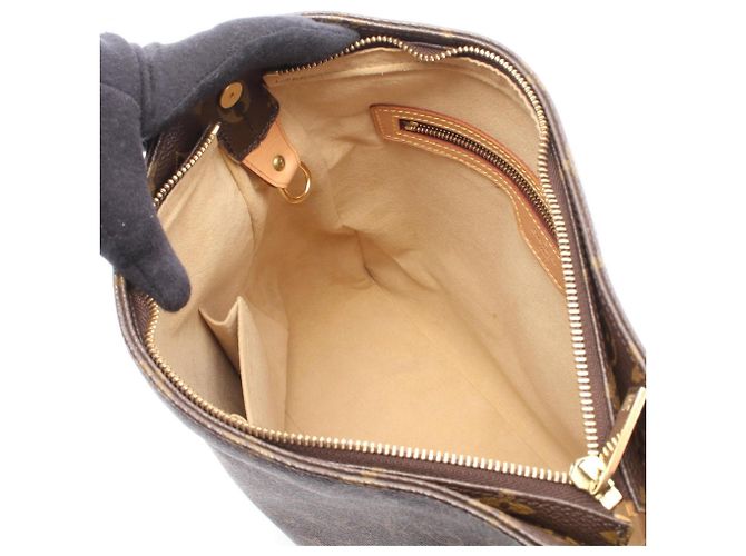 Borsa a Spalla Louis Vuitton Looping GM Marrone - vista 3