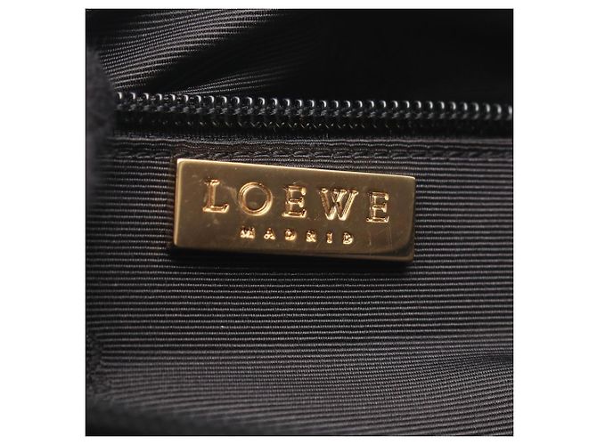 Borsa a mano clutch Loewe Anagram Second Bag Nero Verde - vista 4