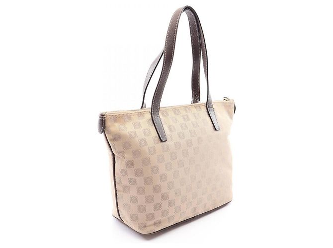Borsa Tote Loewe Anagram Marrone Beige - vista 2