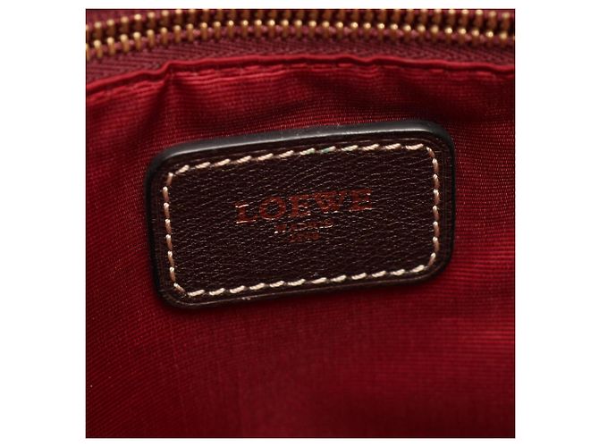 Borsa Tote Loewe Anagram Marrone Beige - vista 4