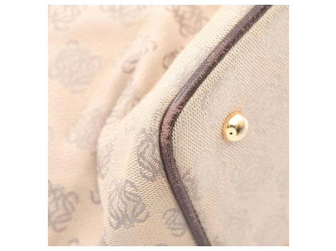 Borsa Tote Loewe Anagram Marrone Beige - vista 5