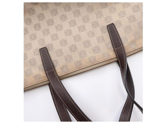 Borsa Tote Loewe Anagram Marrone Beige - vista 6