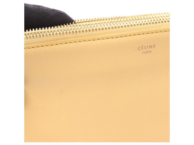 Céline Borsa a Spalla Trio Small Celine Giallo - vista 5