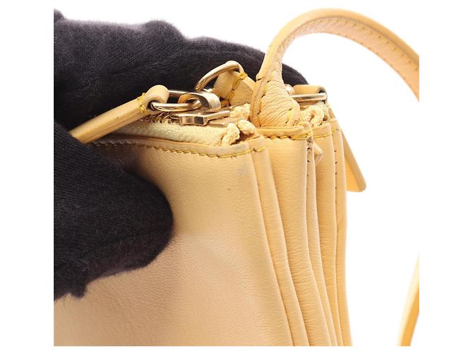 Céline Borsa a Spalla Trio Small Celine Giallo - vista 8
