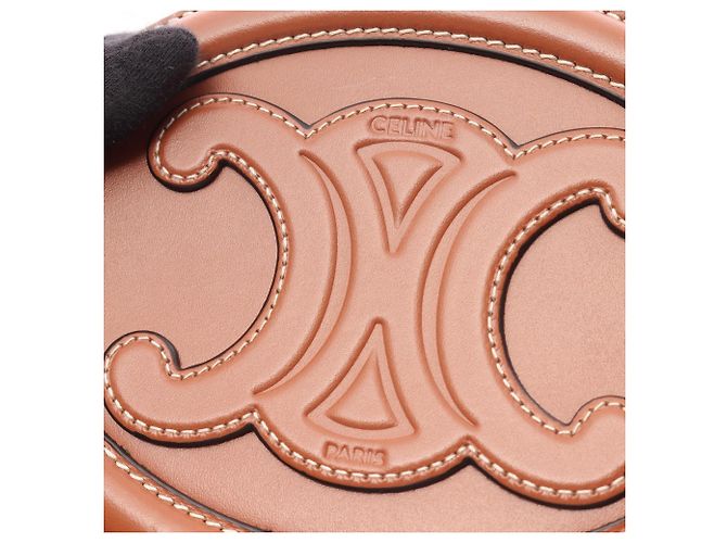 Céline Borsa a tracolla Celine Triomphe Oval Purse Cuile Marrone - vista 5