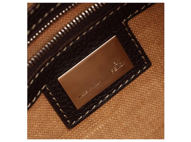 Borsa a Spalla Fendi Selleria Zucca Marrone - vista 4