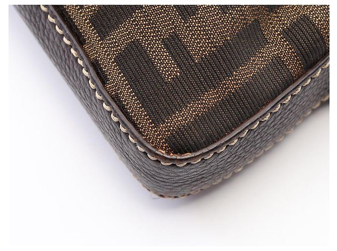 Borsa a Spalla Fendi Selleria Zucca Marrone - vista 6