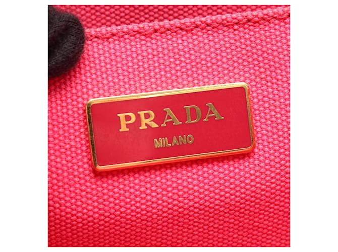 Borsa Tote Prada Canapa Rosa - vista 4