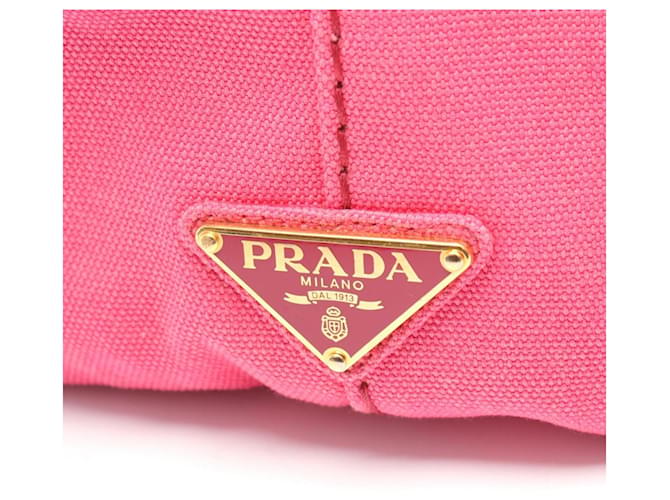 Borsa Tote Prada Canapa Rosa - vista 5