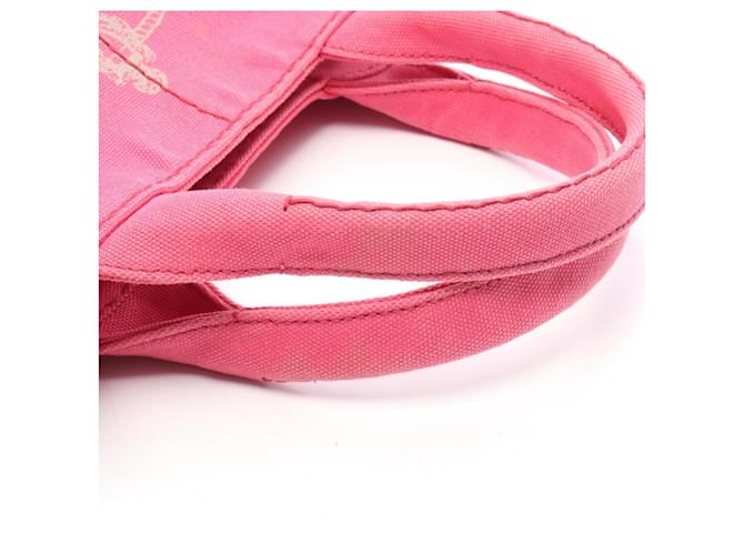 Borsa Tote Prada Canapa Rosa - vista 8