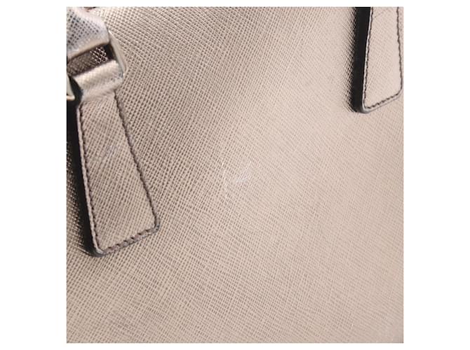 Borsa Prada Galleria Beige D'oro - vista 10