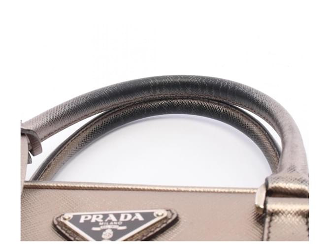 Borsa Prada Galleria Beige D'oro - vista 11