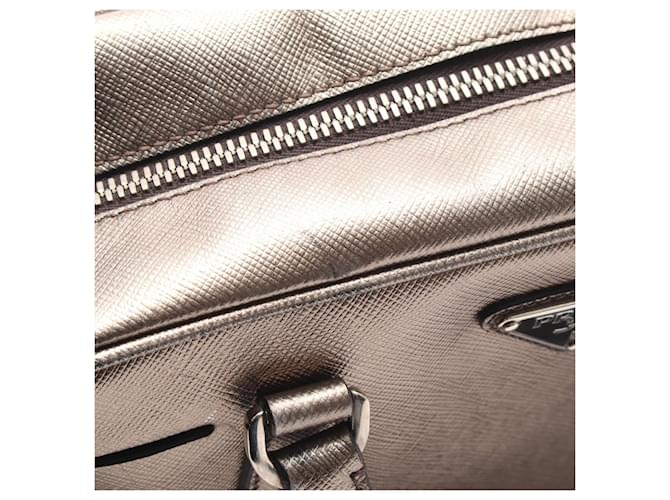 Borsa Prada Galleria Beige D'oro - vista 5
