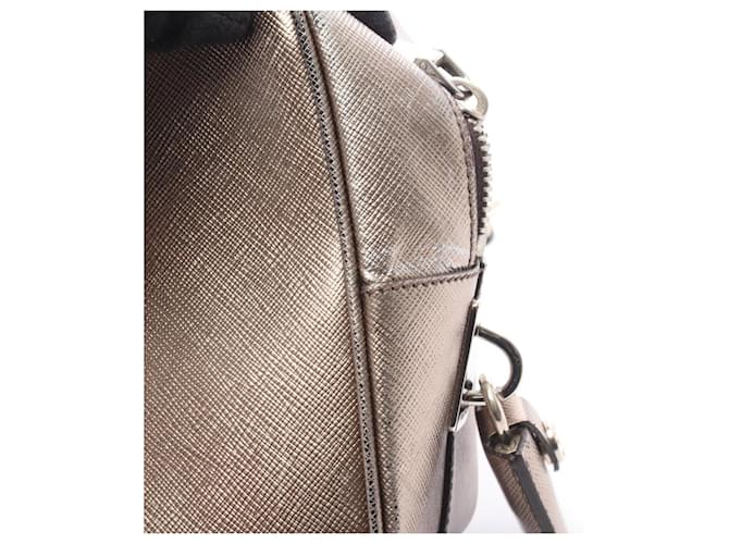 Borsa Prada Galleria Beige D'oro - vista 9