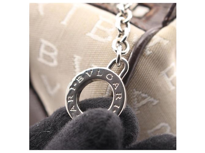 Bulgari Borsa Bvlgari BVLGARI Logomania Marrone Beige - vista 12