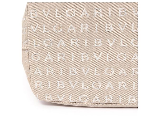 Bulgari Bolsa Tote Bvlgari Logomania Marrom Bege - vista 12