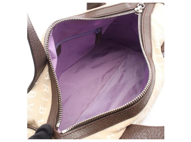 Borsa a mano Mini Boston Bulgari Logomania Marrone Beige - vista 3